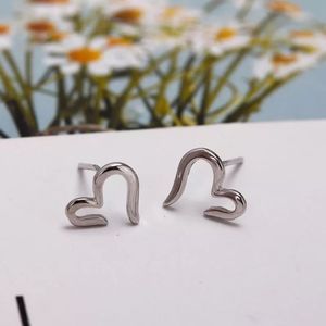 925 Sterling Silver Heart Stud Earrings